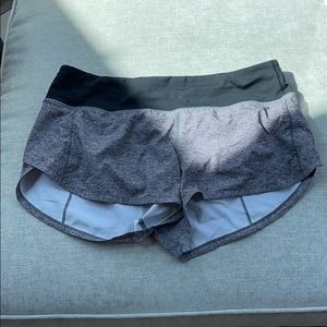 Lululemon shorts gray and black 6